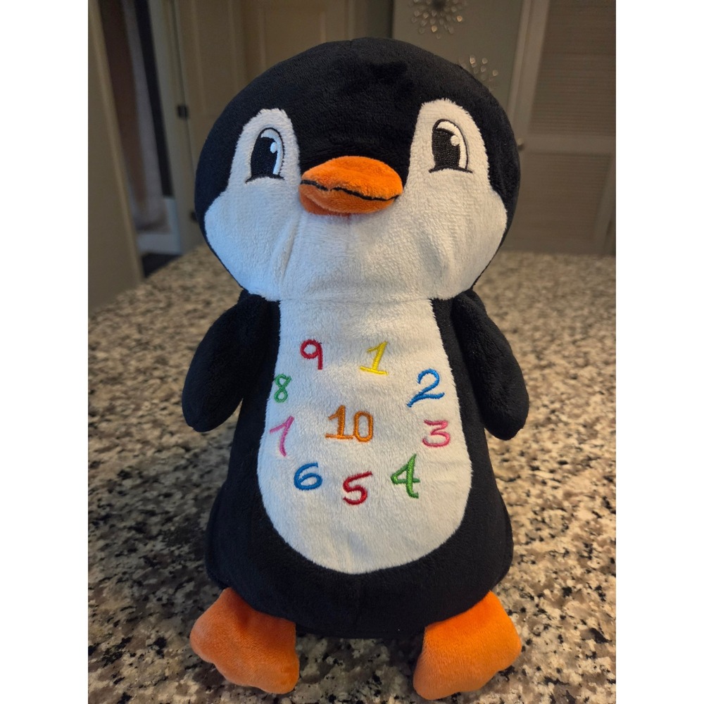 Buckle Toy Blizzard Penguin Sensory Plush Toddler 11in Black Counting Learning